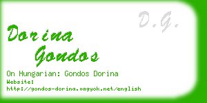 dorina gondos business card